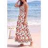 image:imagePRETTYGARDEN Summer Dresses for Women 2026 Casual Spaghetti Strap Beach Long Sundresses Boho Floral Smocked Maxi Flowy DressWhite