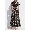 image:imagePRETTYGARDEN Women Summer Maxi Dresses 2026 Short Sleeve V Neck Button Floral Tiered Flowy Boho Sundress Beach OutfitsFloral Black Multicolored