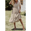 image:imagePRETTYGARDEN Floral Dress for Women 2026 Summer Casual Short Sleeve Maxi Dresses V Neck Tiered Flowy Boho Beach SundressApricot Leopard
