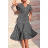 image:imagePRETTYGARDEN Floral Dress for Women 2026 Summer Casual Short Sleeve Maxi Dresses V Neck Tiered Flowy Boho Beach SundressBlack Floral
