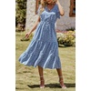 image:imagePRETTYGARDEN Floral Dress for Women 2026 Summer Casual Short Sleeve Maxi Dresses V Neck Tiered Flowy Boho Beach SundressBlue White Floral