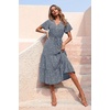 image:imagePRETTYGARDEN Floral Dress for Women 2026 Summer Casual Short Sleeve Maxi Dresses V Neck Tiered Flowy Boho Beach SundressNavy Floral