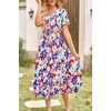 image:imagePRETTYGARDEN Floral Dress for Women 2026 Summer Casual Short Sleeve Maxi Dresses V Neck Tiered Flowy Boho Beach SundressPrint Multicolored
