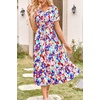 image:imagePRETTYGARDEN Floral Dress for Women 2026 Summer Casual Short Sleeve Maxi Dresses V Neck Tiered Flowy Boho Beach SundressPrint Multicolored
