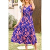 image:imagePRETTYGARDEN Floral Dress for Women 2026 Summer Casual Short Sleeve Maxi Dresses V Neck Tiered Flowy Boho Beach SundressPrint Pink Purple