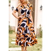image:imagePRETTYGARDEN Floral Dress for Women 2026 Summer Casual Short Sleeve Maxi Dresses V Neck Tiered Flowy Boho Beach SundressPrint Yellow White