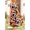image:imagePRETTYGARDEN Floral Dress for Women 2026 Summer Casual Short Sleeve Maxi Dresses V Neck Tiered Flowy Boho Beach SundressPrint Yellow White