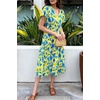 image:imagePRETTYGARDEN Floral Dress for Women 2026 Summer Casual Short Sleeve Maxi Dresses V Neck Tiered Flowy Boho Beach SundressYellow Blue Floral