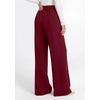 image:imagePRETTYGARDEN Womens Wide Leg Work Dress Pants Trousers  Palazzo Pant with Pockets Lightweight Flowy High Elastic Waistband Office Wear Business Casual Outfits Fashion ClothingBurgundy