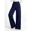 image:imagePRETTYGARDEN Womens Wide Leg Work Dress Pants Trousers  Palazzo Pant with Pockets Lightweight Flowy High Elastic Waistband Office Wear Business Casual Outfits Fashion ClothingNavy Blue