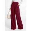 image:imagePRETTYGARDEN Womens Wide Leg Work Dress Pants Trousers  Palazzo Pant with Pockets Lightweight Flowy High Elastic Waistband Office Wear Business Casual Outfits Fashion ClothingBurgundy