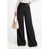 image:imagePRETTYGARDEN Womens Wide Leg Work Dress Pants Trousers  Palazzo Pant with Pockets Lightweight Flowy High Elastic Waistband Office Wear Business Casual Outfits Fashion ClothingBlack