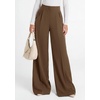 image:imagePRETTYGARDEN Womens Wide Leg Work Dress Pants Trousers  Palazzo Pant with Pockets Lightweight Flowy High Elastic Waistband Office Wear Business Casual Outfits Fashion ClothingBrown