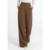 image:imagePRETTYGARDEN Womens Wide Leg Work Dress Pants Trousers  Palazzo Pant with Pockets Lightweight Flowy High Elastic Waistband Office Wear Business Casual Outfits Fashion ClothingBrown