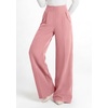 image:imagePRETTYGARDEN Womens Wide Leg Work Dress Pants Trousers  Palazzo Pant with Pockets Lightweight Flowy High Elastic Waistband Office Wear Business Casual Outfits Fashion ClothingPink