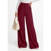 image:imagePRETTYGARDEN Womens Wide Leg Work Dress Pants Trousers  Palazzo Pant with Pockets Lightweight Flowy High Elastic Waistband Office Wear Business Casual Outfits Fashion ClothingBurgundy