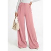 image:imagePRETTYGARDEN Womens Wide Leg Work Dress Pants Trousers  Palazzo Pant with Pockets Lightweight Flowy High Elastic Waistband Office Wear Business Casual Outfits Fashion ClothingPink