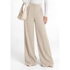 image:imagePRETTYGARDEN Womens Wide Leg Work Dress Pants Trousers  Palazzo Pant with Pockets Lightweight Flowy High Elastic Waistband Office Wear Business Casual Outfits Fashion ClothingBeige
