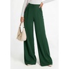 image:imagePRETTYGARDEN Womens Wide Leg Work Dress Pants Trousers  Palazzo Pant with Pockets Lightweight Flowy High Elastic Waistband Office Wear Business Casual Outfits Fashion ClothingDark Green