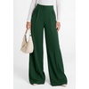 image:imagePRETTYGARDEN Womens Wide Leg Work Dress Pants Trousers  Palazzo Pant with Pockets Lightweight Flowy High Elastic Waistband Office Wear Business Casual Outfits Fashion ClothingDark Green