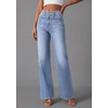 image:imagePRETTYGARDEN High Waisted Wide Leg Jeans for Women 2026 Trendy Baggy Straight Leg Stretchy Summer Denim Pants with PocketsBeau Blue