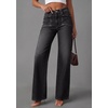 image:imagePRETTYGARDEN High Waisted Wide Leg Jeans for Women 2026 Trendy Baggy Straight Leg Stretchy Summer Denim Pants with PocketsBlack