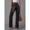 image:imagePRETTYGARDEN High Waisted Wide Leg Jeans for Women 2026 Trendy Baggy Straight Leg Stretchy Summer Denim Pants with PocketsBlack
