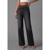 image:imagePRETTYGARDEN High Waisted Wide Leg Jeans for Women 2026 Trendy Baggy Straight Leg Stretchy Summer Denim Pants with PocketsBlack