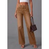 image:imagePRETTYGARDEN High Waisted Wide Leg Jeans for Women 2026 Trendy Baggy Straight Leg Stretchy Summer Denim Pants with PocketsBrown