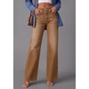 image:imagePRETTYGARDEN High Waisted Wide Leg Jeans for Women 2026 Trendy Baggy Straight Leg Stretchy Summer Denim Pants with PocketsBrown