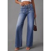 image:imagePRETTYGARDEN High Waisted Wide Leg Jeans for Women 2026 Trendy Baggy Straight Leg Stretchy Summer Denim Pants with PocketsDark Blue