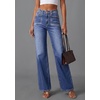 image:imagePRETTYGARDEN High Waisted Wide Leg Jeans for Women 2026 Trendy Baggy Straight Leg Stretchy Summer Denim Pants with PocketsDark Blue