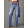 image:imagePRETTYGARDEN High Waisted Wide Leg Jeans for Women 2026 Trendy Baggy Straight Leg Stretchy Summer Denim Pants with PocketsDusk Blue