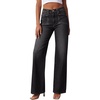 image:imagePRETTYGARDEN High Waisted Wide Leg Jeans for Women 2026 Trendy Baggy Straight Leg Stretchy Summer Denim Pants with PocketsBlack