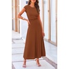 image:imagePRETTYGARDEN Two Piece Skirt Set for Women 2026 Summer Spring Dressy Casual Knit Travel Vacation Matching Lounge OutfitsDark Brown