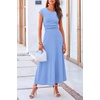 image:imagePRETTYGARDEN Two Piece Skirt Set for Women 2026 Summer Spring Dressy Casual Knit Travel Vacation Matching Lounge OutfitsLight Blue
