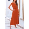 image:imagePRETTYGARDEN Two Piece Skirt Set for Women 2026 Summer Spring Dressy Casual Knit Travel Vacation Matching Lounge OutfitsOrange