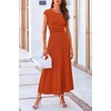 image:imagePRETTYGARDEN Two Piece Skirt Set for Women 2026 Summer Spring Dressy Casual Knit Travel Vacation Matching Lounge OutfitsOrange