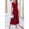 image:imagePRETTYGARDEN Two Piece Skirt Set for Women 2026 Summer Spring Dressy Casual Knit Travel Vacation Matching Lounge OutfitsWine Red
