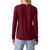 image:imagePRETTYGARDEN Long Sleeve Tshirts Shirts for Women Clothing  Soft Comfy Cotton Tees Loose Fitting Tops Crew Neck Underscrubs Basic Fall Clothes for Daily Wear amp Casual OutingsBurgundy