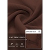 image:imagePRETTYGARDEN Womens Long Sleeve V Neck Fitted Shirts  Going Out Tops Basic Tees Lace Trim Neckline Soft Stretchy Ribbed Knit Y2K Fall Outfits Layering Winter ClothingBrown