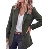 image:imagePRETTYGARDEN Fall Blazers for Women Business Casual  Long Sleeve Plaid Houndstooth Notch Lapel Pockets Oversized Blazer Outerwear Trendy Suit Jackets 2026 Winter Work OutfitsPlaid Green