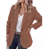 image:imagePRETTYGARDEN Fall Blazers for Women Business Casual  Long Sleeve Plaid Houndstooth Notch Lapel Pockets Oversized Blazer Outerwear Trendy Suit Jackets 2026 Winter Work OutfitsPlaid Caramel