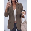 image:imagePRETTYGARDEN Fall Blazers for Women Business Casual  Long Sleeve Plaid Houndstooth Notch Lapel Pockets Oversized Blazer Outerwear Trendy Suit Jackets 2026 Winter Work OutfitsPlaid Brown