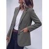 image:imagePRETTYGARDEN Fall Blazers for Women Business Casual  Long Sleeve Plaid Houndstooth Notch Lapel Pockets Oversized Blazer Outerwear Trendy Suit Jackets 2026 Winter Work OutfitsPlaid Black