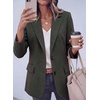 image:imagePRETTYGARDEN Fall Blazers for Women Business Casual  Long Sleeve Plaid Houndstooth Notch Lapel Pockets Oversized Blazer Outerwear Trendy Suit Jackets 2026 Winter Work OutfitsPlaid Green