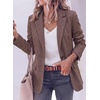 image:imagePRETTYGARDEN Fall Blazers for Women Business Casual  Long Sleeve Plaid Houndstooth Notch Lapel Pockets Oversized Blazer Outerwear Trendy Suit Jackets 2026 Winter Work OutfitsPlaid Pink