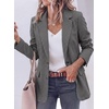 image:imagePRETTYGARDEN Fall Blazers for Women Business Casual  Long Sleeve Plaid Houndstooth Notch Lapel Pockets Oversized Blazer Outerwear Trendy Suit Jackets 2026 Winter Work OutfitsPlaid Black