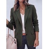 image:imagePRETTYGARDEN Fall Blazers for Women Business Casual  Long Sleeve Plaid Houndstooth Notch Lapel Pockets Oversized Blazer Outerwear Trendy Suit Jackets 2026 Winter Work OutfitsPlaid Green