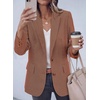 image:imagePRETTYGARDEN Fall Blazers for Women Business Casual  Long Sleeve Plaid Houndstooth Notch Lapel Pockets Oversized Blazer Outerwear Trendy Suit Jackets 2026 Winter Work OutfitsPlaid Caramel